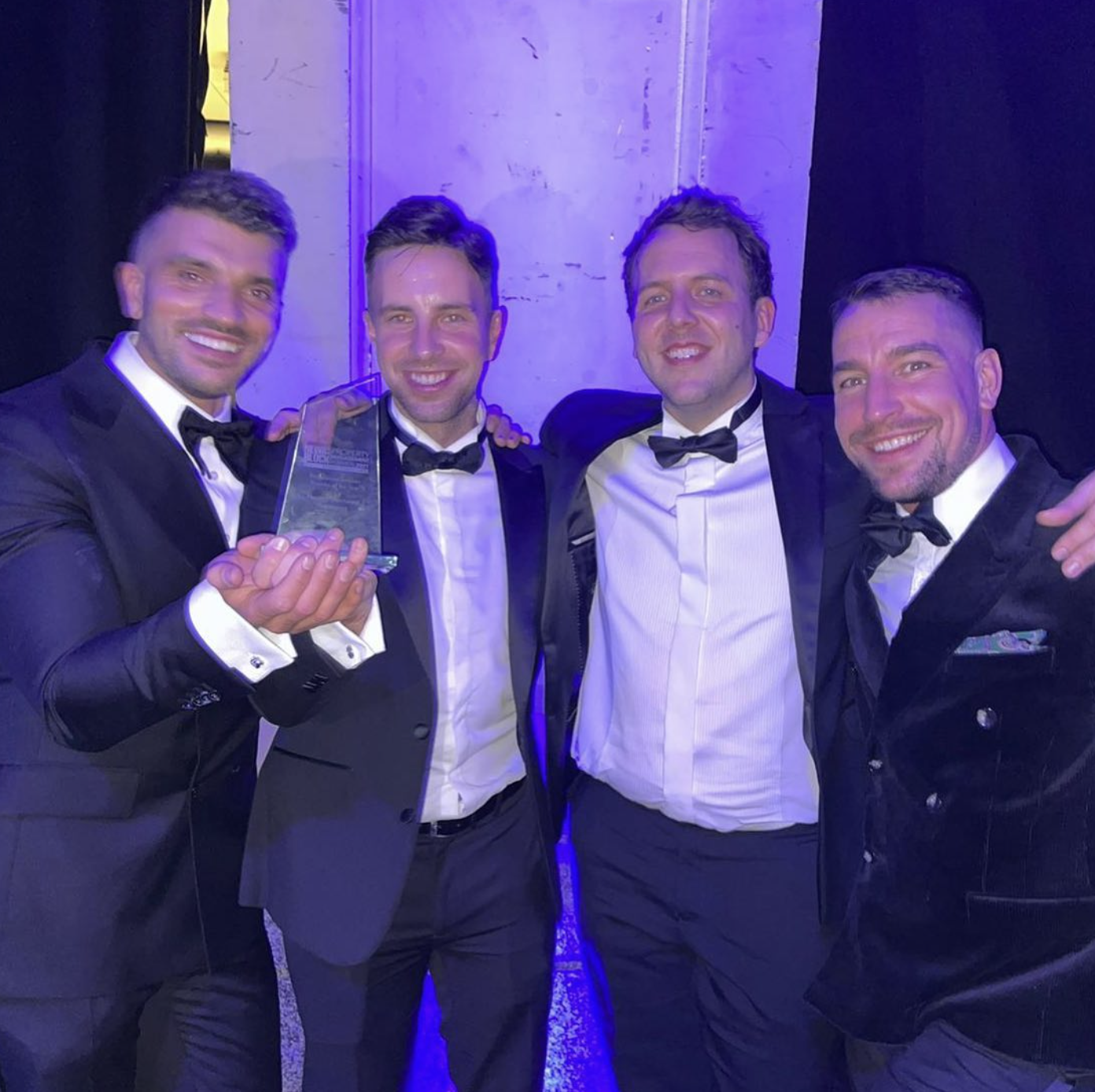 The Project & Co. team holding the News on the Block Property Management Award trophy, Highly Commended 2021